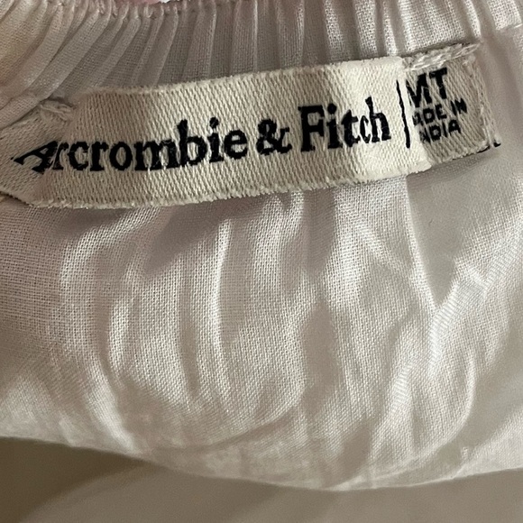 Abercrombie & Fitch Poplin Bow Back Tiered Maxi - White - Picture 11 of 13